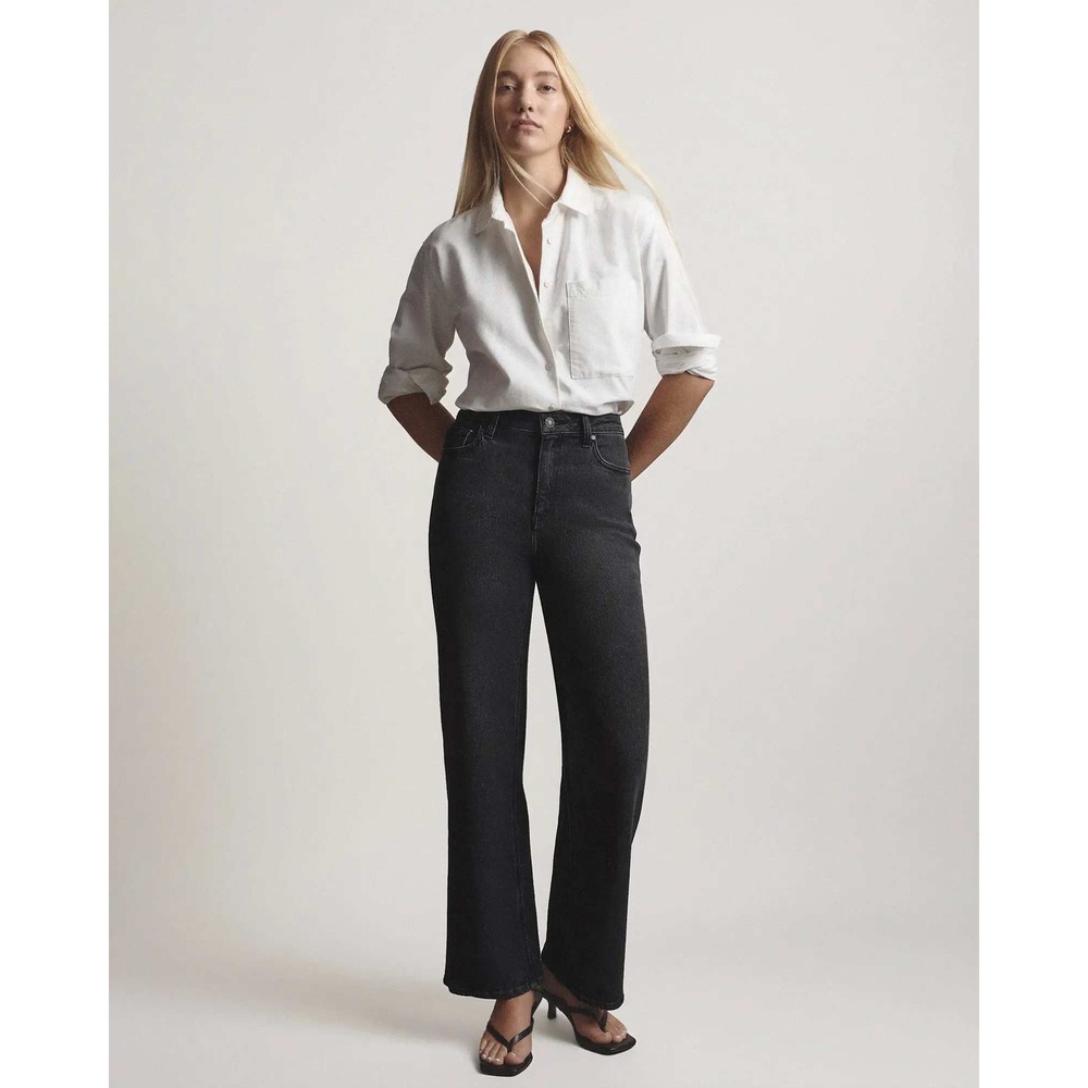 Quince Organic Cotton Relaxed Oxford Shirt White Small NWT